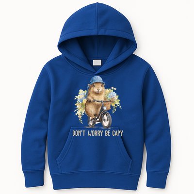 Capybara Dont Worry Be Capy Kids Hoodie