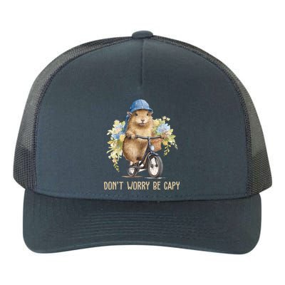 Capybara Dont Worry Be Capy Yupoong Adult 5-Panel Trucker Hat