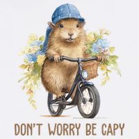 Capybara Dont Worry Be Capy Garment-Dyed Sweatshirt