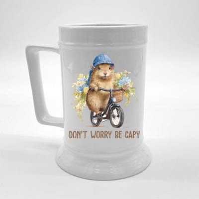 Capybara Dont Worry Be Capy Beer Stein