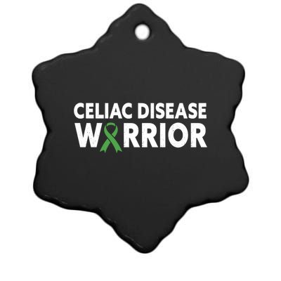 Celiac Disease Warrior Awareness Month Light Green Ribbon Gift Ceramic Star Ornament