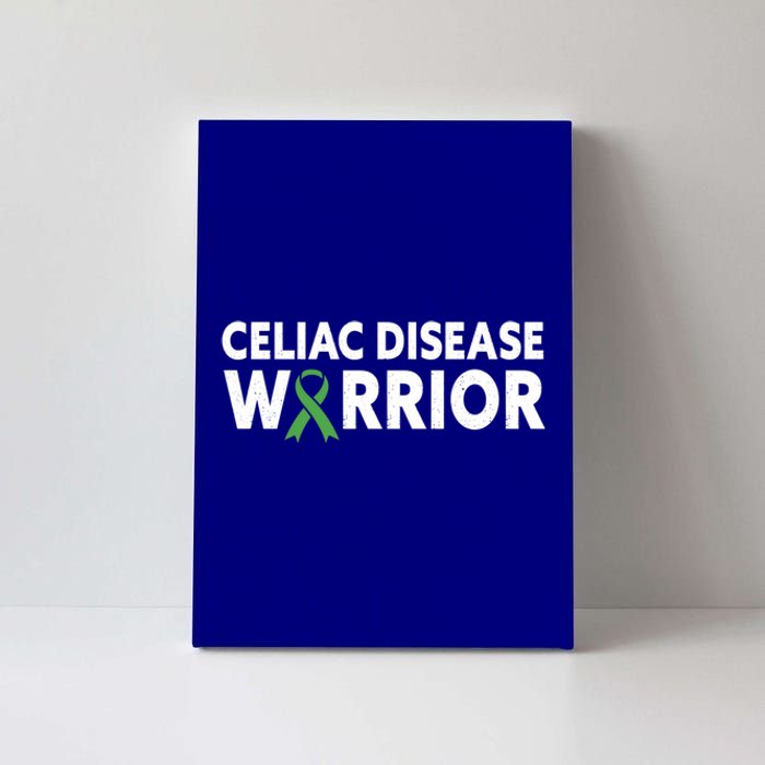 Celiac Disease Warrior Awareness Month Light Green Ribbon Gift Canvas