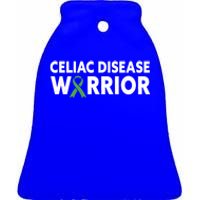 Celiac Disease Warrior Awareness Month Light Green Ribbon Gift Ceramic Bell Ornament