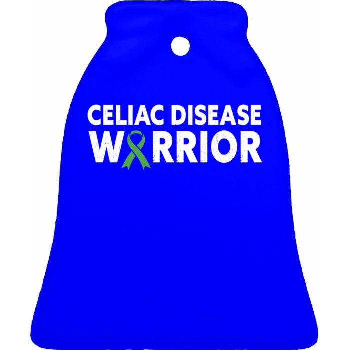 Celiac Disease Warrior Awareness Month Light Green Ribbon Gift Ceramic Bell Ornament