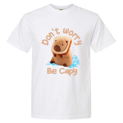 Capybara Dont Worry Be Capy Distressed Capybara Lovers Cute Animal Gift Garment-Dyed Heavyweight T-Shirt