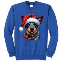 Cattle Dog With Santa Hat Sweatshirt