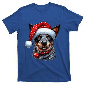 Cattle Dog With Santa Hat T-Shirt