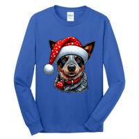 Cattle Dog With Santa Hat Tall Long Sleeve T-Shirt