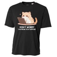 Cat DonT Worry IM From Tech Support Cooling Performance Crew T-Shirt