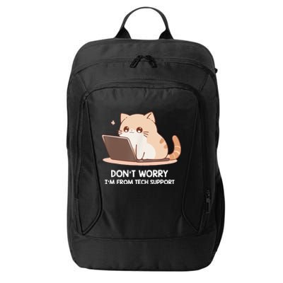 Cat DonT Worry IM From Tech Support City Backpack