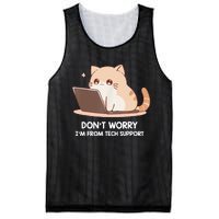 Cat DonT Worry IM From Tech Support Mesh Reversible Basketball Jersey Tank