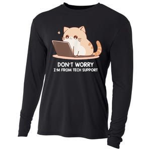 Cat DonT Worry IM From Tech Support Cooling Performance Long Sleeve Crew