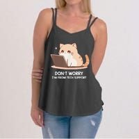 Cat DonT Worry IM From Tech Support Women's Strappy Tank