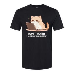 Cat DonT Worry IM From Tech Support Softstyle CVC T-Shirt