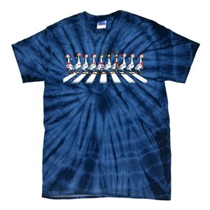 Christmas Ducks Walking Street Xmas Holiday Season Tie-Dye T-Shirt