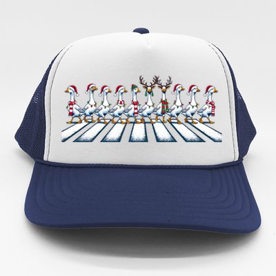 Christmas Ducks Walking Street Xmas Holiday Season Trucker Hat