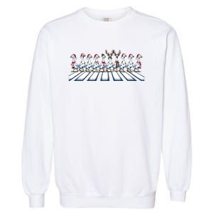 Christmas Ducks Walking Street Xmas Holiday Season Garment-Dyed Sweatshirt