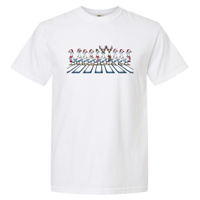 Christmas Ducks Walking Street Xmas Holiday Season Garment-Dyed Heavyweight T-Shirt