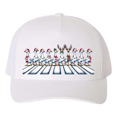 Christmas Ducks Walking Street Xmas Holiday Season Yupoong Adult 5-Panel Trucker Hat