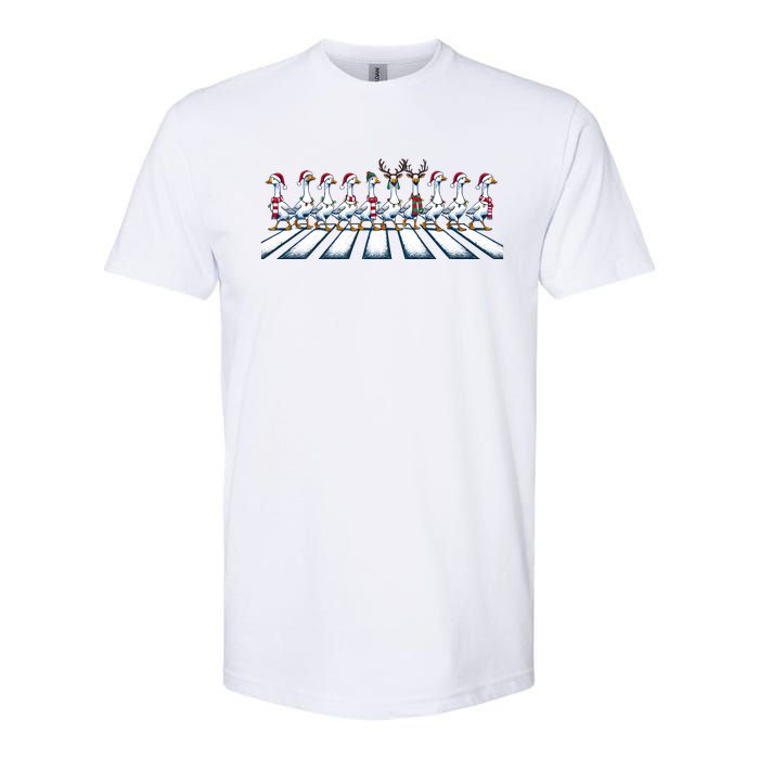 Christmas Ducks Walking Street Xmas Holiday Season Softstyle CVC T-Shirt