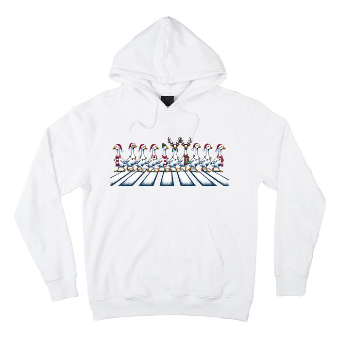 Christmas Ducks Walking Street Xmas Holiday Season Hoodie