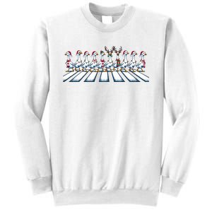 Christmas Ducks Walking Street Xmas Holiday Season Sweatshirt