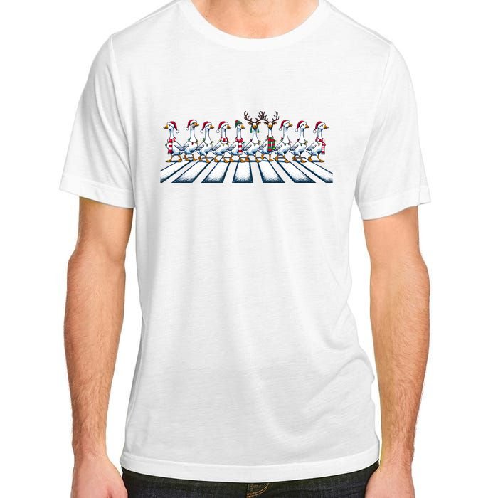 Christmas Ducks Walking Street Xmas Holiday Season Adult ChromaSoft Performance T-Shirt