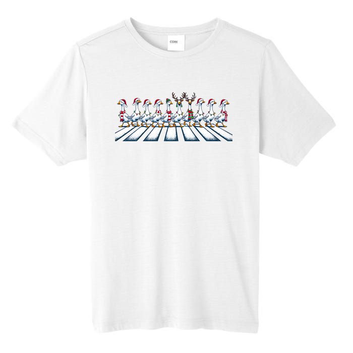 Christmas Ducks Walking Street Xmas Holiday Season Tall Fusion ChromaSoft Performance T-Shirt