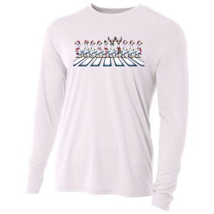 Christmas Ducks Walking Street Xmas Holiday Season Cooling Performance Long Sleeve Crew