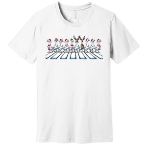 Christmas Ducks Walking Street Xmas Holiday Season Premium T-Shirt