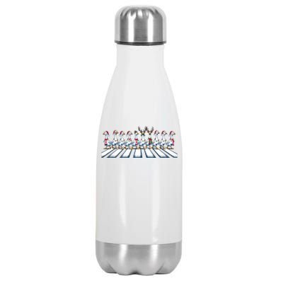 Christmas Ducks Walking Street Xmas Holiday Season Stainless Steel Insulated Water Bottle