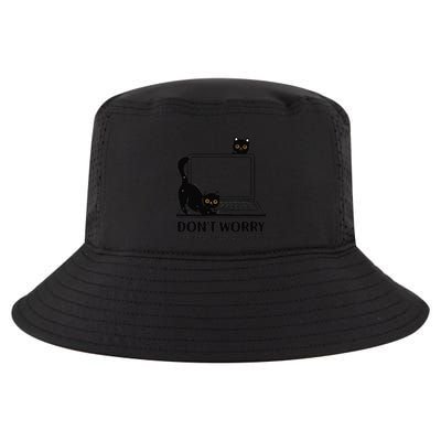 Cat DonT Worry IM From Tech Support Cool Comfort Performance Bucket Hat