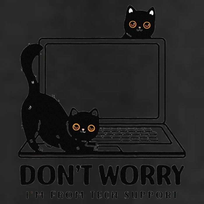 Cat DonT Worry IM From Tech Support Trucker Hat