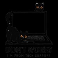 Cat DonT Worry IM From Tech Support Tank Top