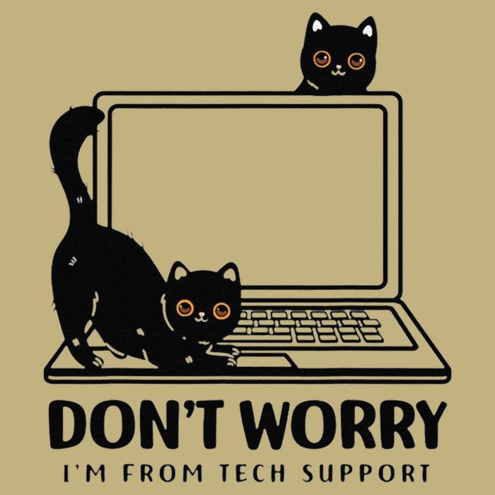 Cat DonT Worry IM From Tech Support Mousepad