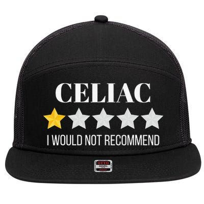 Celiac Disease Would Not Recommend Celiac 7 Panel Mesh Trucker Snapback Hat