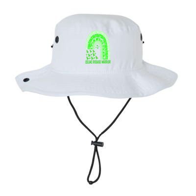 Celiac Disease Warrior Gluten Free Green Ribbon Rainbow Gift Legacy Cool Fit Booney Bucket Hat