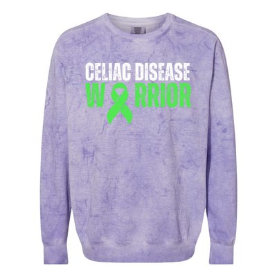 Celiac Disease Warrior Support And Awareness Glutenfree Gift Colorblast Crewneck Sweatshirt