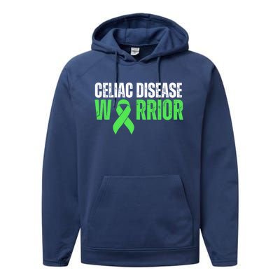 Celiac Disease Warrior Support And Awareness Glutenfree Gift Performance Fleece Hoodie