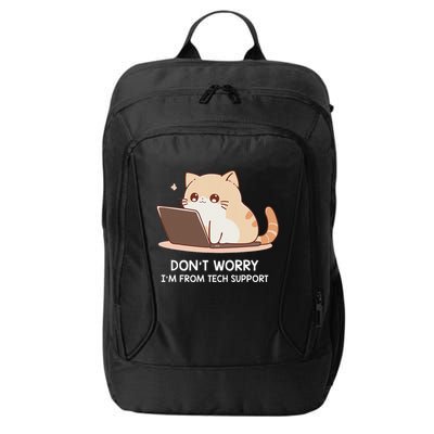 Cat DonT Worry IM From Tech Support City Backpack