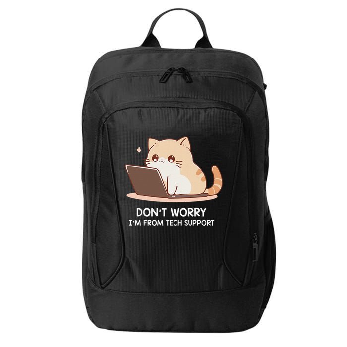 Cat DonT Worry IM From Tech Support City Backpack