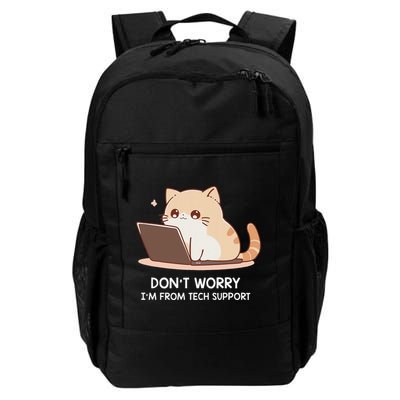 Cat DonT Worry IM From Tech Support Daily Commute Backpack