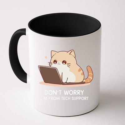 Cat DonT Worry IM From Tech Support Mug