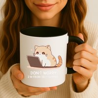 Cat DonT Worry IM From Tech Support Mug