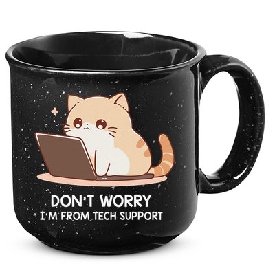 Cat DonT Worry IM From Tech Support 15oz Campfire Ceramic Mug