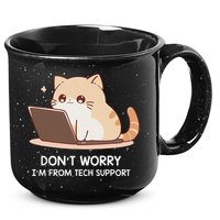 Cat DonT Worry IM From Tech Support 15oz Campfire Ceramic Mug