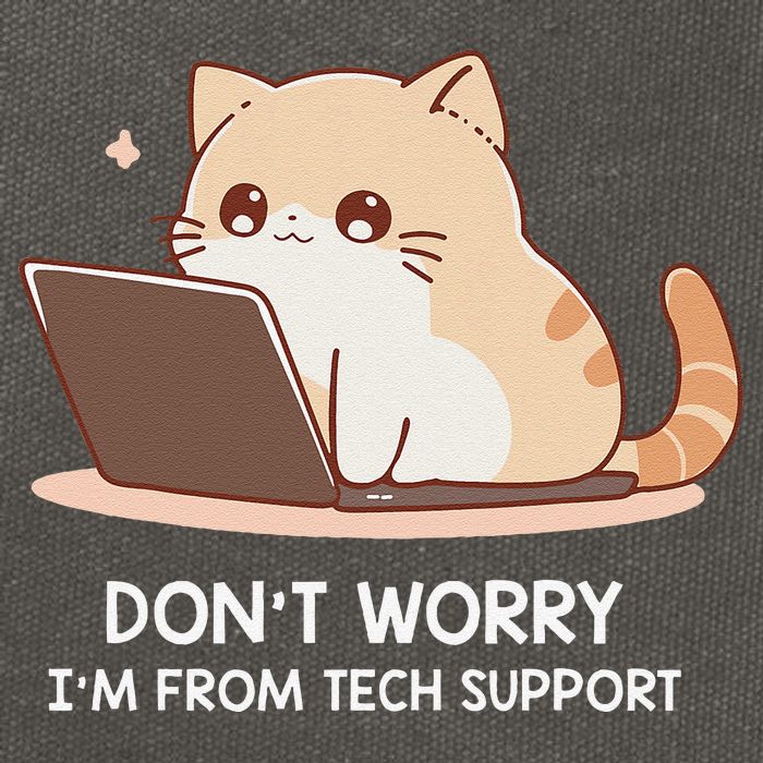 Cat DonT Worry IM From Tech Support Cotton Canvas Backpack