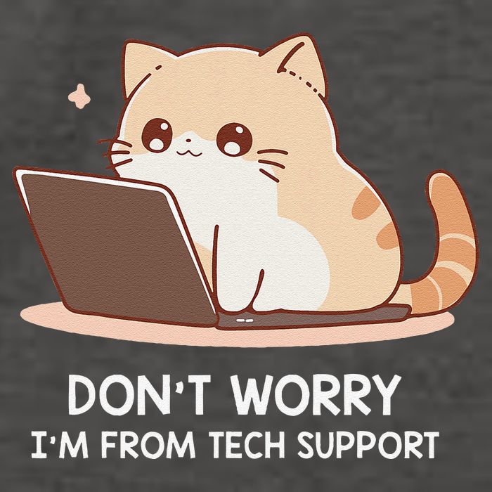 Cat DonT Worry IM From Tech Support Vector Backpack