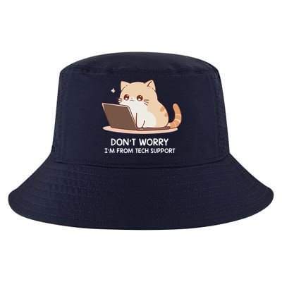 Cat DonT Worry IM From Tech Support Cool Comfort Performance Bucket Hat
