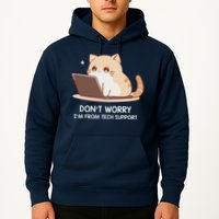 Cat DonT Worry IM From Tech Support Hoodie